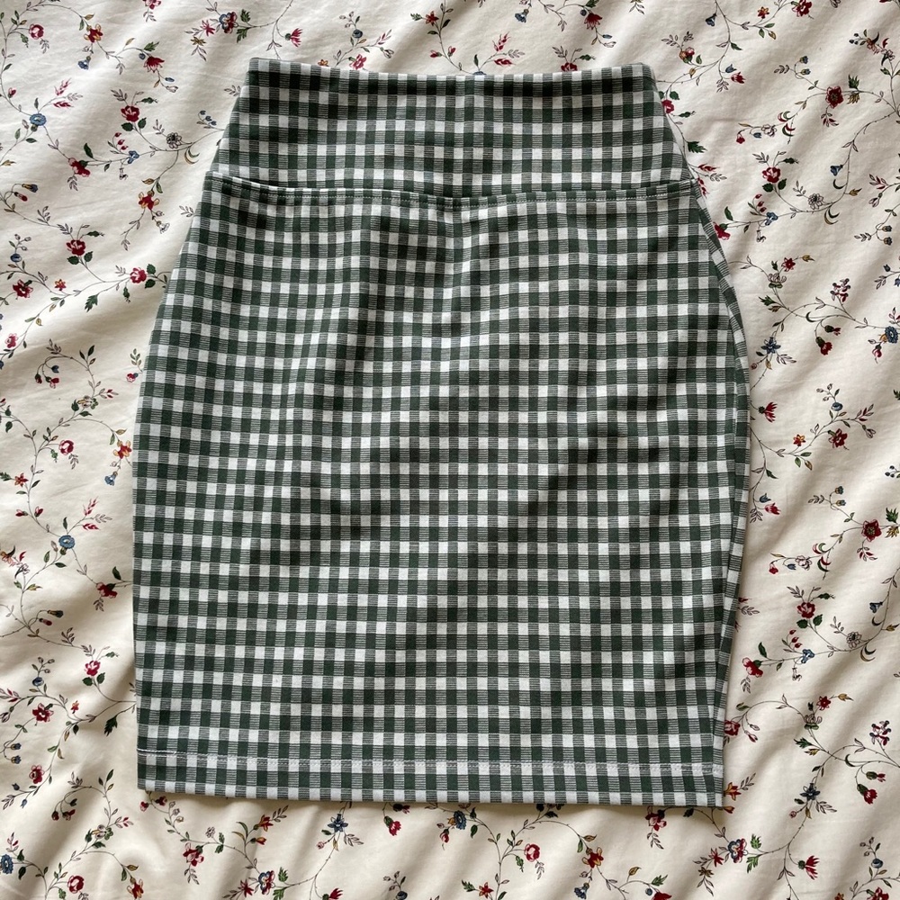 Lou & Grey Gingham Miniskirt